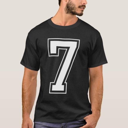 T-shirt Numéro 7 du Jersey de Varsity (Devant)