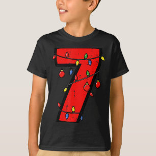 T-shirt Numéro 7 Noël 6 7 Correspondant 67 Mème Hommes Fem