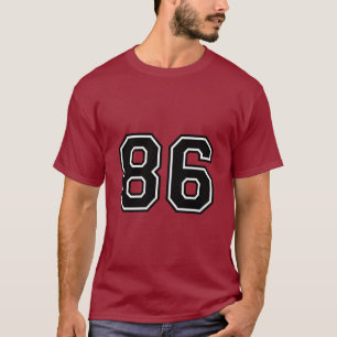 T-shirt Numéro 86 Maillot de Sport Universitaire 86e Ann