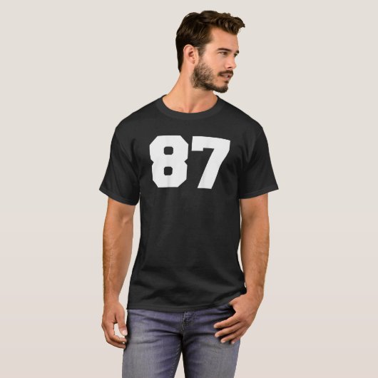 T-shirt Numéro 87 Sports Joueur Jersey 87 Fan BACK IMPRIME (Devant entier)