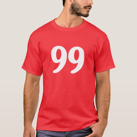 T-shirt Numéro 99 Birthday Numbered Uniforme sportif Jerse (Devant)