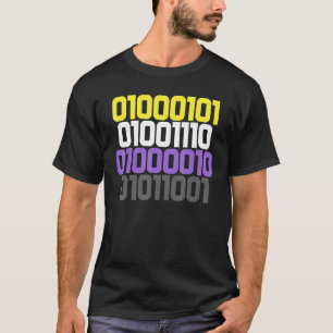 T-shirt Numéro binaire avec couleur d'indicateur d'entrée