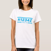 T-Shirt Numéro d'Avion Personnalisé (Devant)