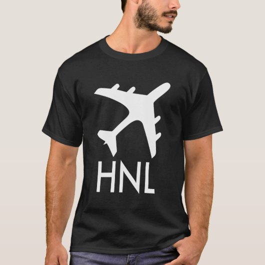 T-shirt Numéro de bagage du code de l'aéroport Hnl Honolul (Devant)