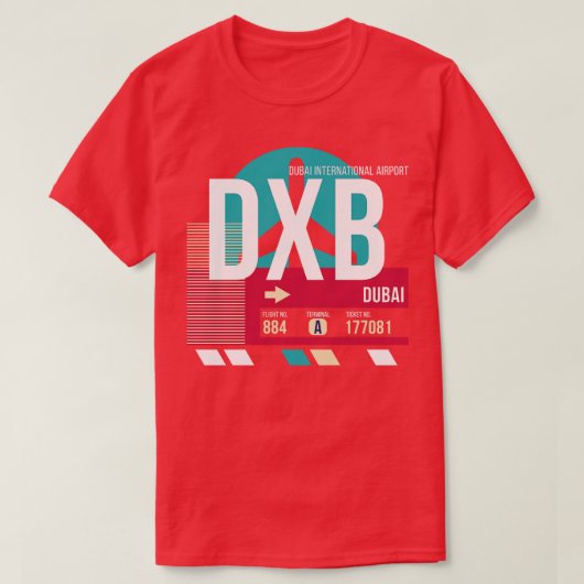 T-shirt Numéro de bagage E (Design devant)
