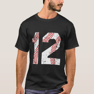 T-shirt Numéro de base-ball 12 Jersey