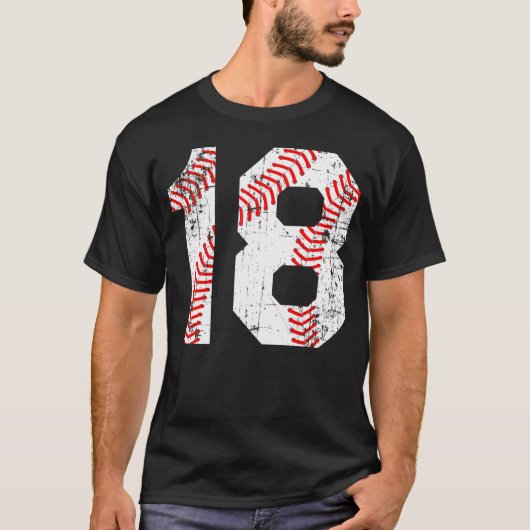 T-shirt Numéro de base-ball 18 Jersey (Devant)