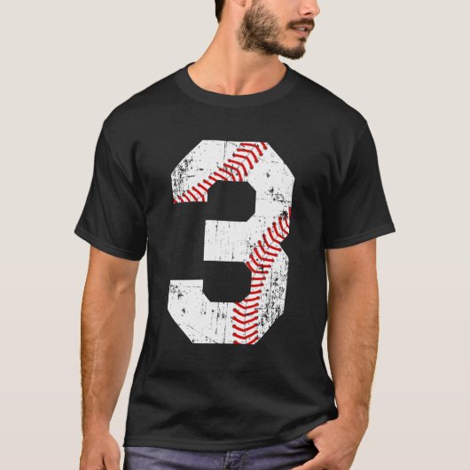 T-shirt Numéro de base-ball 3 Jersey (Devant)