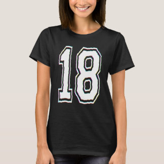 T-shirt Numéro de collège pour 18 ans