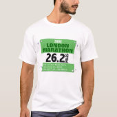 T-shirt Numéro De Course Du Marathon De Londres Personnali (Devant)