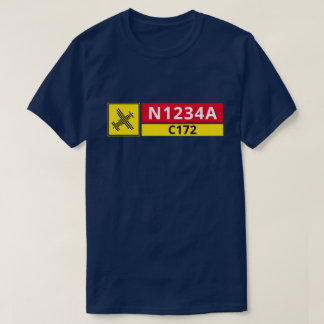 T-Shirt Numéro de l'avion de Signalisation de Pist