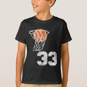 T-shirt Numéro de lecteur vintage Sketll Jersey Numéro 33