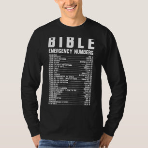 T-shirt Numéro de ligne téléphonique d'urgence de la Bible