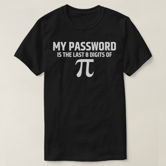 T-shirt Numéro de mot de passe Pi Math Mathématiques Mathé (Design devant)