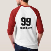 T-shirt Numéro de nom personnalisé (Dos)