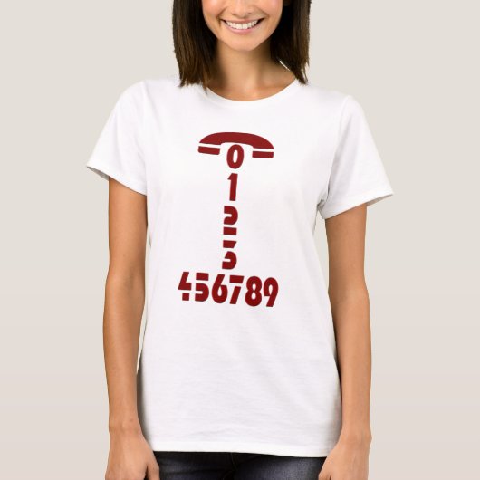 T-shirt Numéro de téléphone (Devant)
