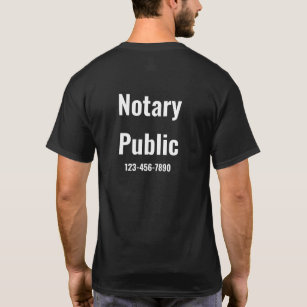 T-shirt Numéro de téléphone public du notaire Modèle noir 