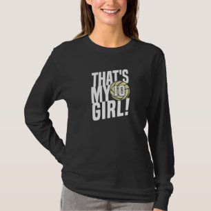 T-shirt Numéro Dix C'est Ma Fille 10 Maman Volley-ball Pap