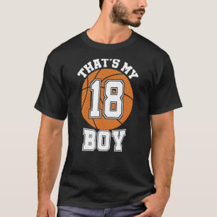 T-shirt Numéro Dix-huit C'est mon garçon 18 Basketball Mam