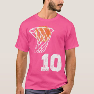 T-shirt Numéro du maillot de basket-ball vintage 10