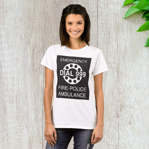 T-shirt Numéro d'urgence 999 Signal Police Ambulance