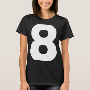T-shirt Numéro en gras huit 8 gros caractères symbole de p