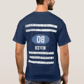 T-shirt numéro et nom du sport (Dos)