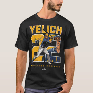 T-shirt Numéro et portrait Christian Yelich Milwaukee MLB