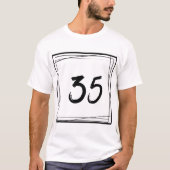 T-shirt Numéro minimal 35 (Devant)