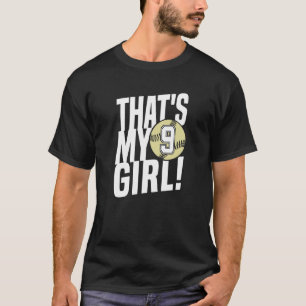 T-shirt Numéro Neuf C'est Ma Fille 9 Maman de Softball Pa