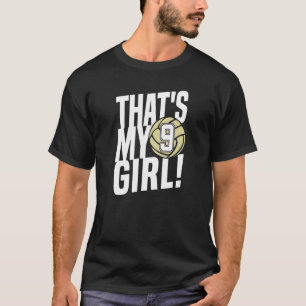 T-shirt Numéro Neuf C'est Ma Fille 9 Maman Volleyball Pap