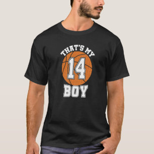 T-shirt Numéro Quatorze C'est mon garçon 14 Basketball Mam