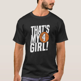T-shirt Numéro quatre C'est ma fille 4 Basketball Maman Pa