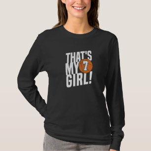 T-shirt Numéro Sept C'est Ma Fille 7 Basket Maman Papa F