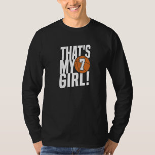 T-shirt Numéro Sept C'est Ma Fille 7 Basket Maman Papa F