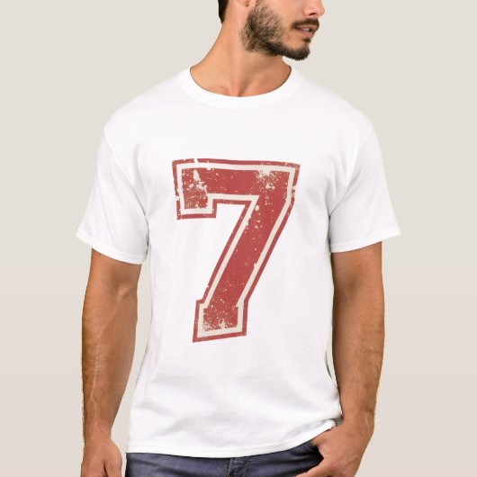 T-shirt numéro sept chanceux (Devant)