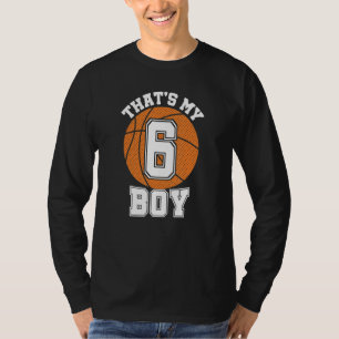 T-shirt Numéro Six C'est Mon Fils 6 Basket-ball Maman Papa
