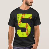 T-shirt Numéro Softball 5 Jersey (Devant)