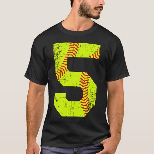 T-shirt Numéro Softball 5 Jersey (Devant)