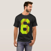 T-shirt Numéro Softball 6 Jersey (Devant entier)