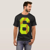 T-shirt Numéro Softball 6 Jersey (Devant entier)