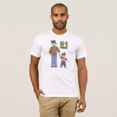 T-shirt Numéro un, #1 Père père et garçon enfant (Devant entier)