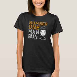 T-shirt Numéro Un Homme Bun Knot Hairstyle Man Bun
