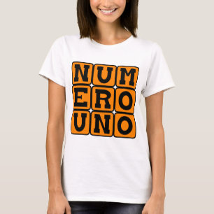 T-shirt Numéro Un, Number One en espagnol
