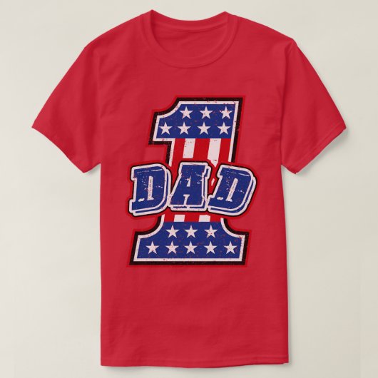 T-shirt Numéro Un papa (Design devant)