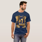 T-shirt Numéro Un papa Trophée Conception (Devant entier)
