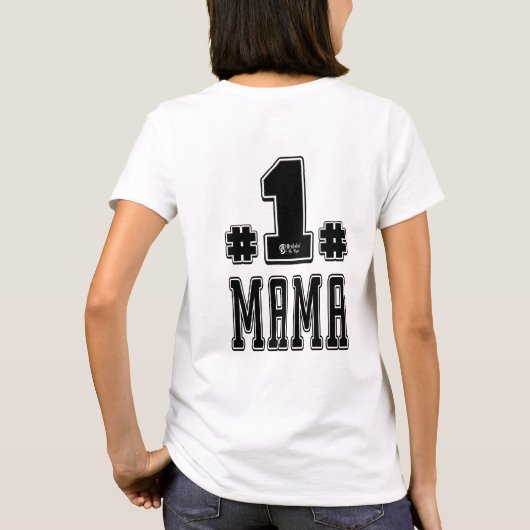 T-shirt Numéro une maman blanche (Dos)