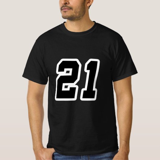 T-shirt Numéro Vingt et un 21 (Devant)
