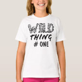 T-shirt Numéro Wild Thing Citer Drôle Empreinte de léopard (Devant)