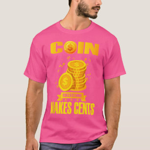 T-shirt Numismatiste Numismatique Collecte de pièces Colle